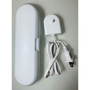 Philips Sonicare Travel Case and HX6100 Charging Base White Replacement Set